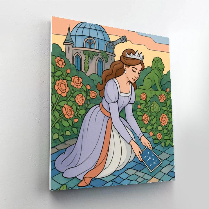 Garden Observatory With Princess At Dawn painting number kit