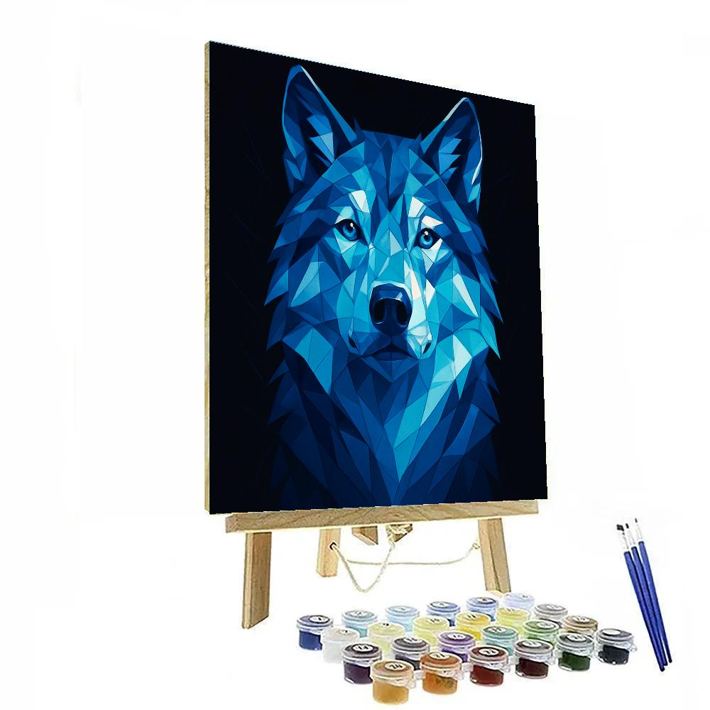 Glacier Pulse Wolf Numbered painting kits