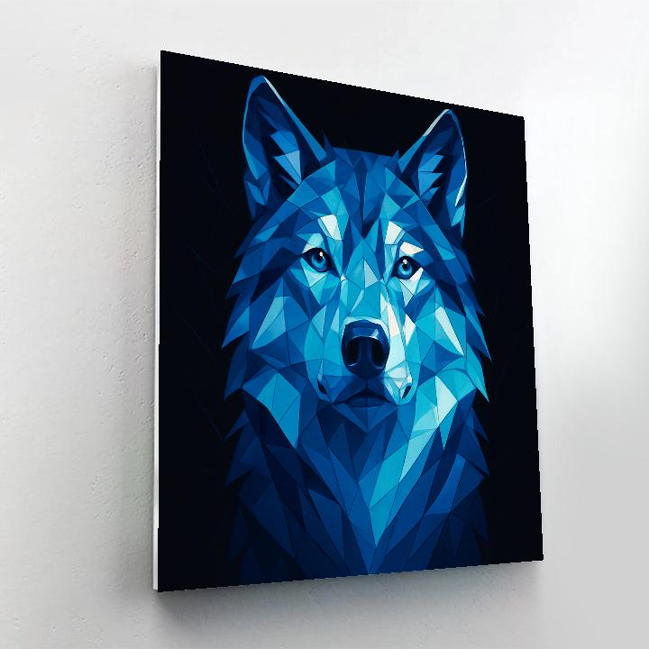 Glacier Pulse Wolf Numbered painting kits