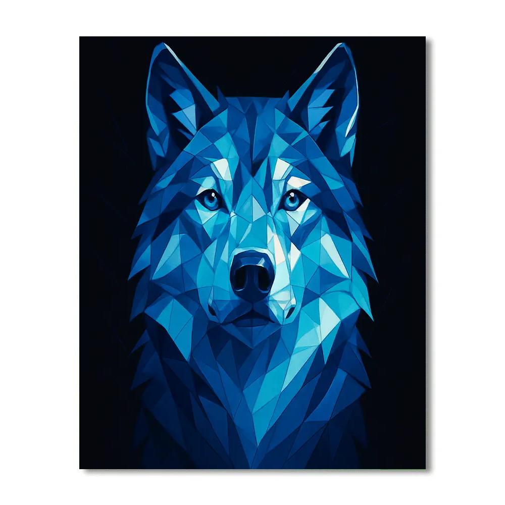 Glacier Pulse Wolf Numbered painting kits