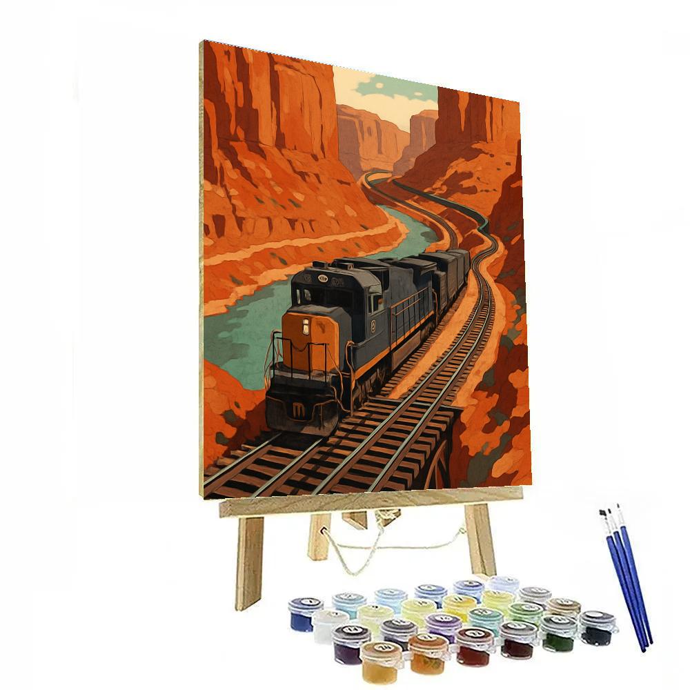 Copper Canyon Freight In Train Number painting