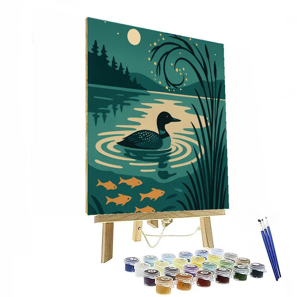 Clockwork Reeds At The Lake paint by color