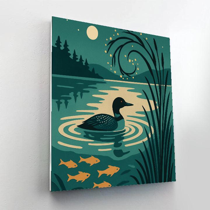 Clockwork Reeds At The Lake paint by color