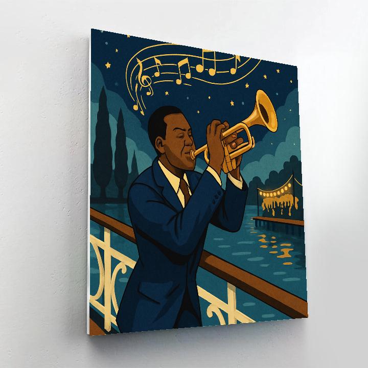 Moonlit Riverboat Jazz Serenade Paint by numbers kits