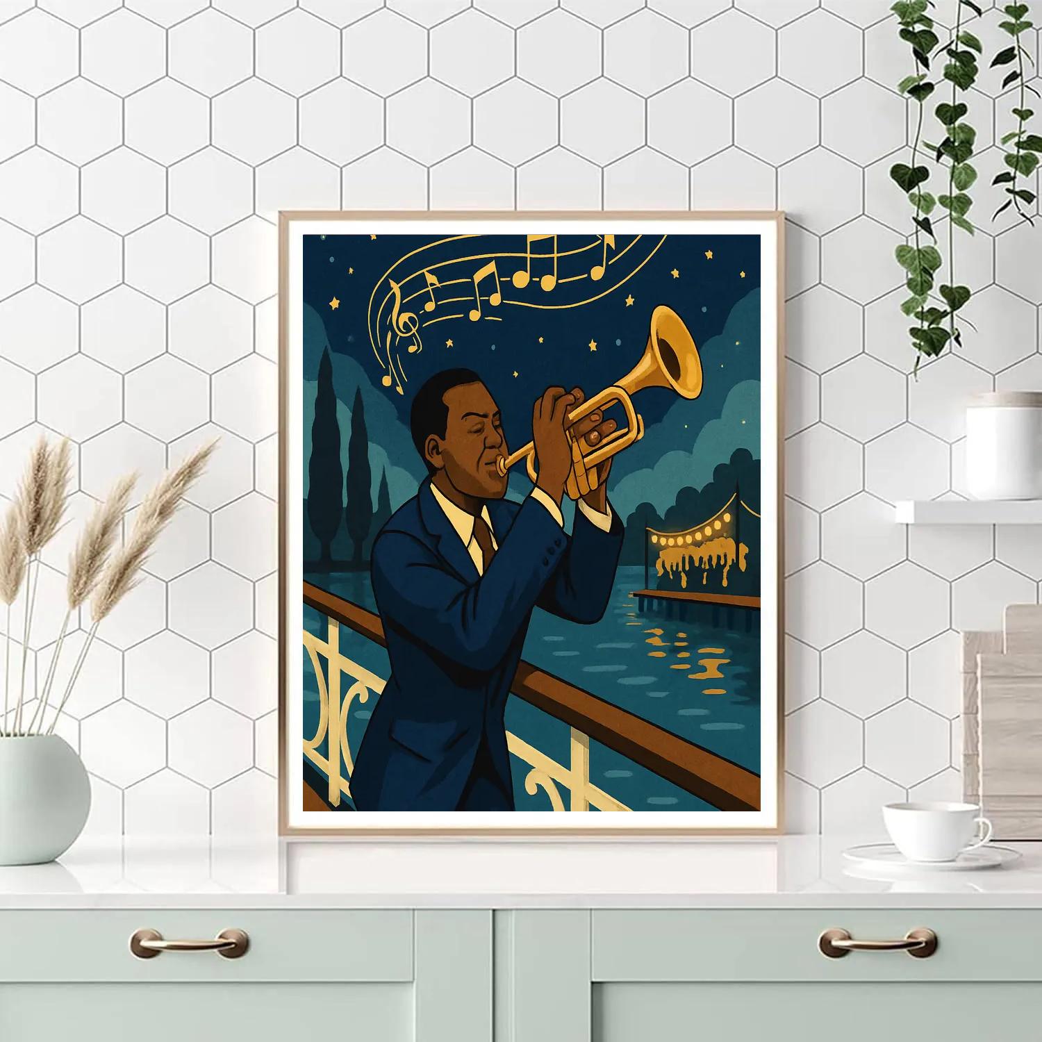 Moonlit Riverboat Jazz Serenade Paint by numbers kits