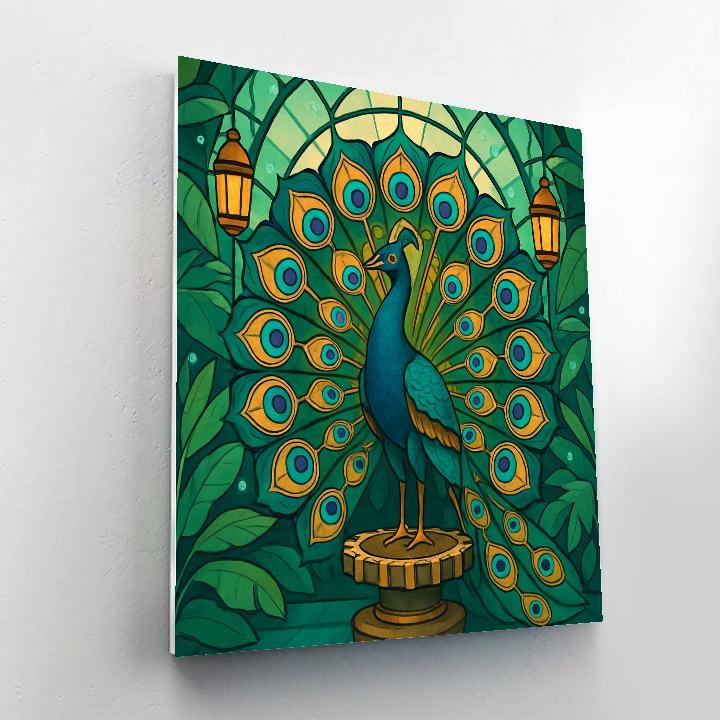 Clockwork Conservatory Peacock paint by number