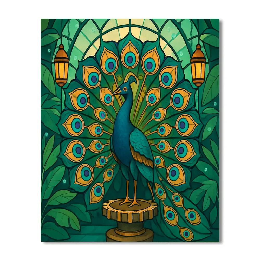 Clockwork Conservatory Peacock paint by number