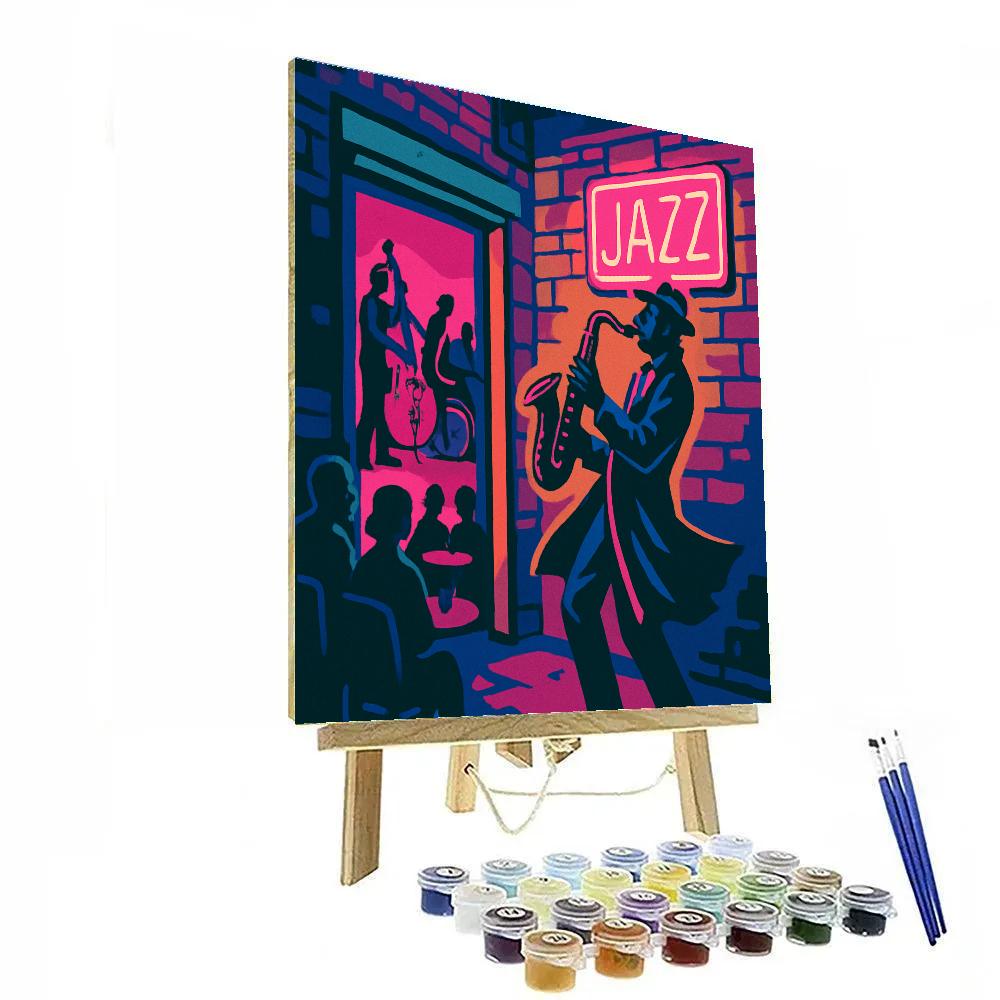 Neon Alley Afterhours With Jazz Pulse paint by numbers