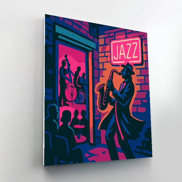 Neon Alley Afterhours With Jazz Pulse paint by numbers