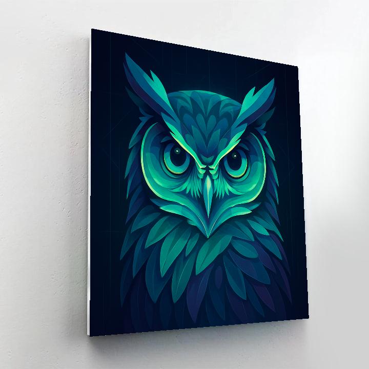 Aurora Circuit Owl paint by number