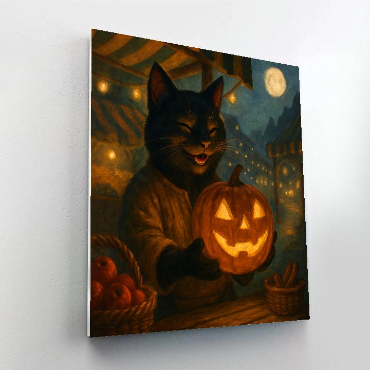 The Night Market Of Enchanted Gourds paint by number