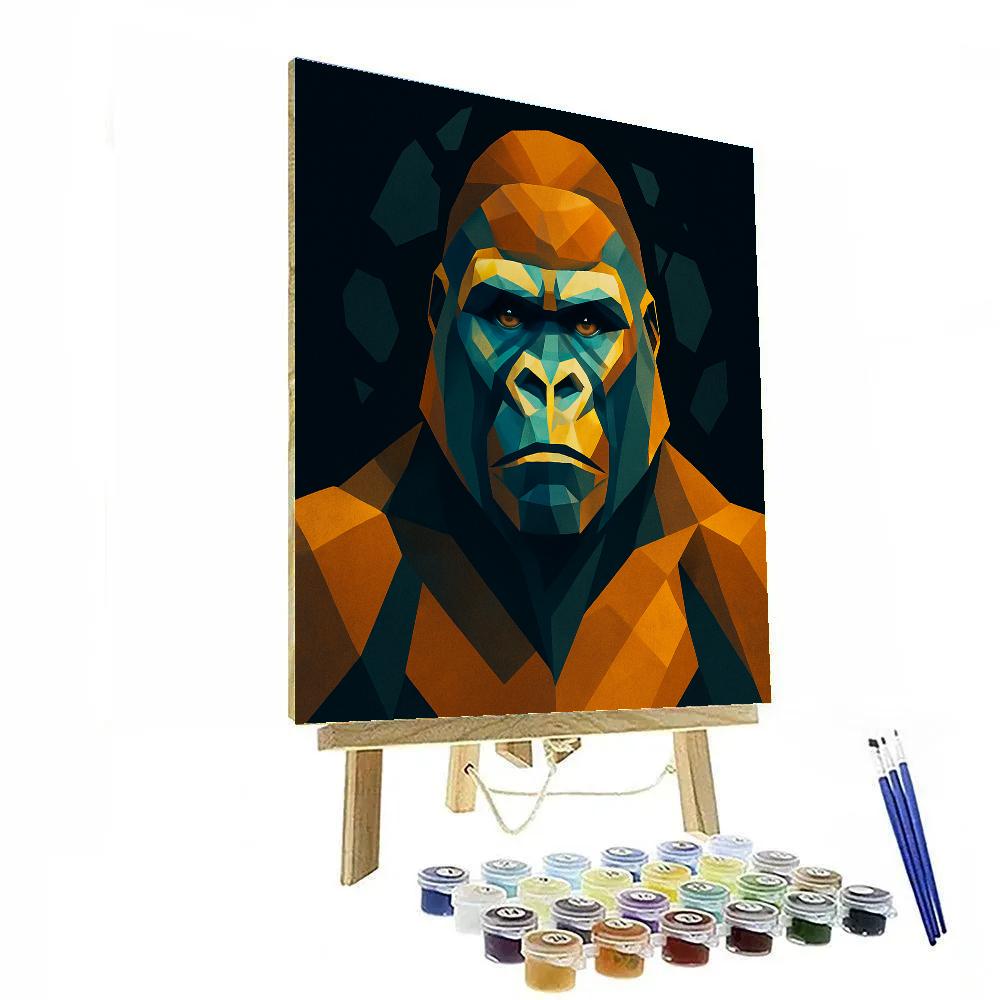 Golden Mantle Gorilla Numbered painting kits