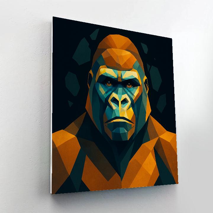 Golden Mantle Gorilla Numbered painting kits
