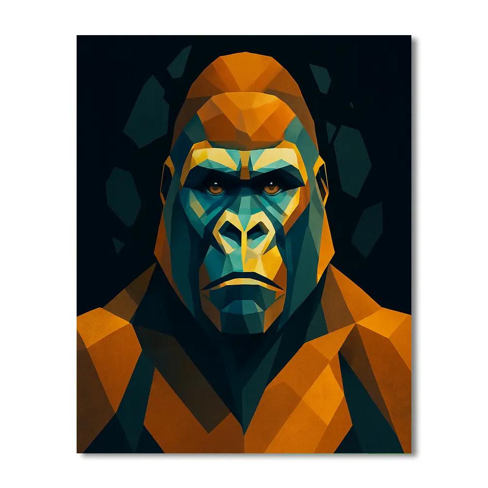 Golden Mantle Gorilla Numbered painting kits