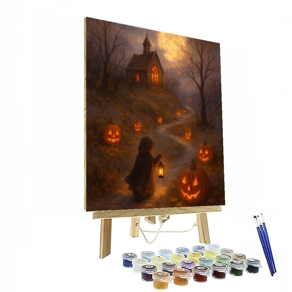 Winding Pumpkin Path To The Moon Chapel Number painting