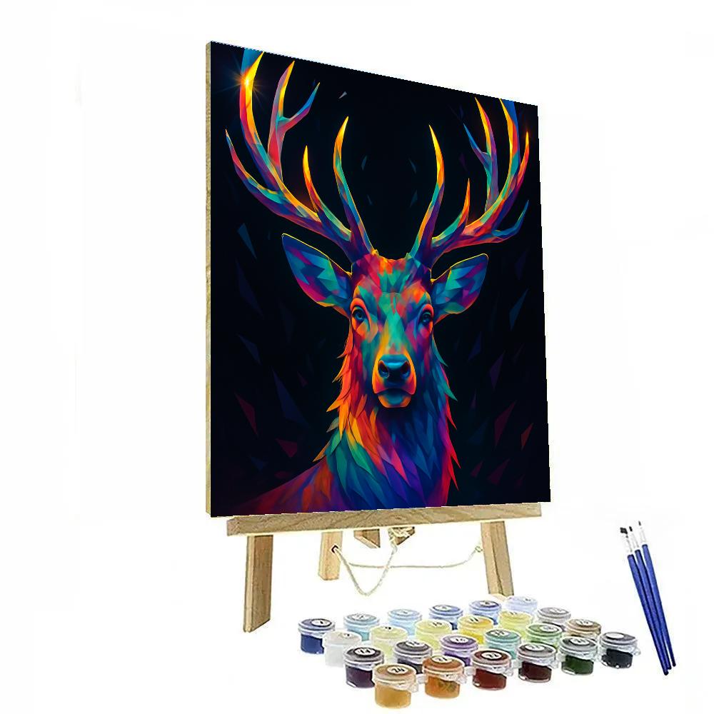 Spectrum Antler Stag Number painting