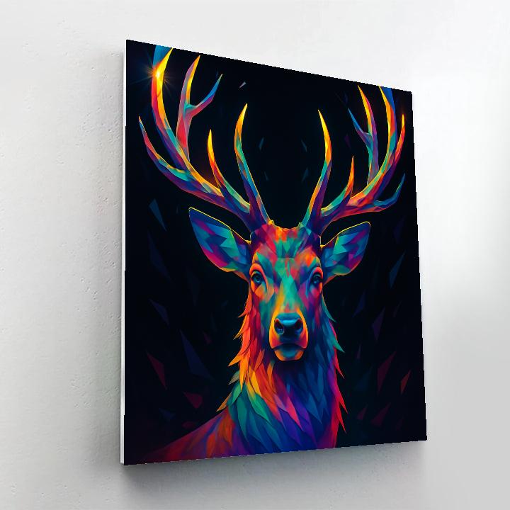 Spectrum Antler Stag Number painting