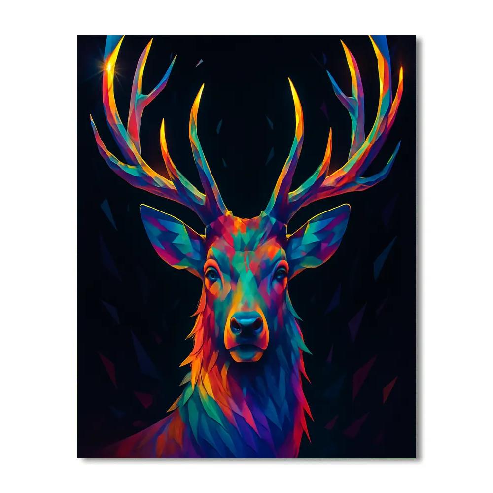 Spectrum Antler Stag Number painting