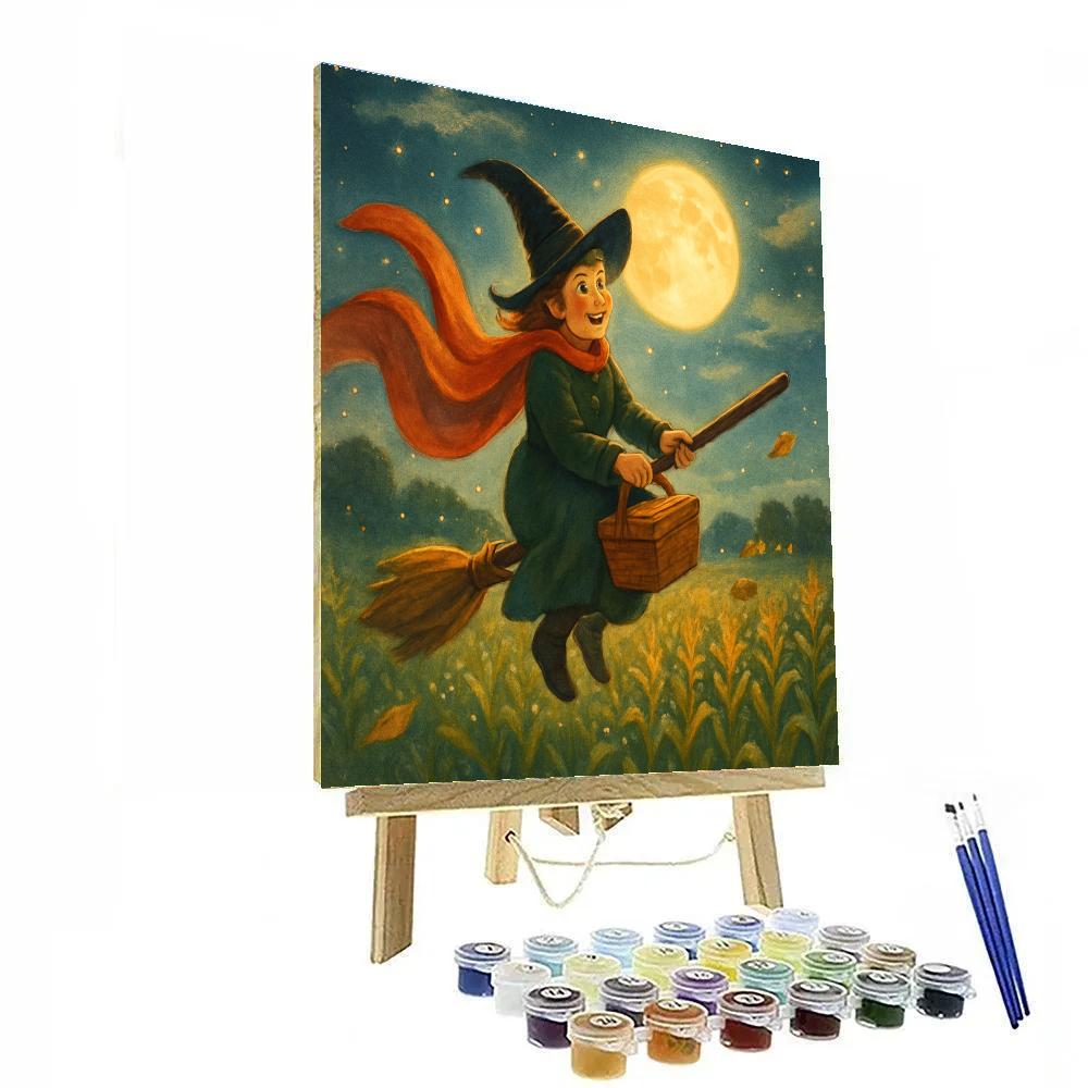 Broomstick Picnic Above The Golden Cornfield Paint by numbers kits