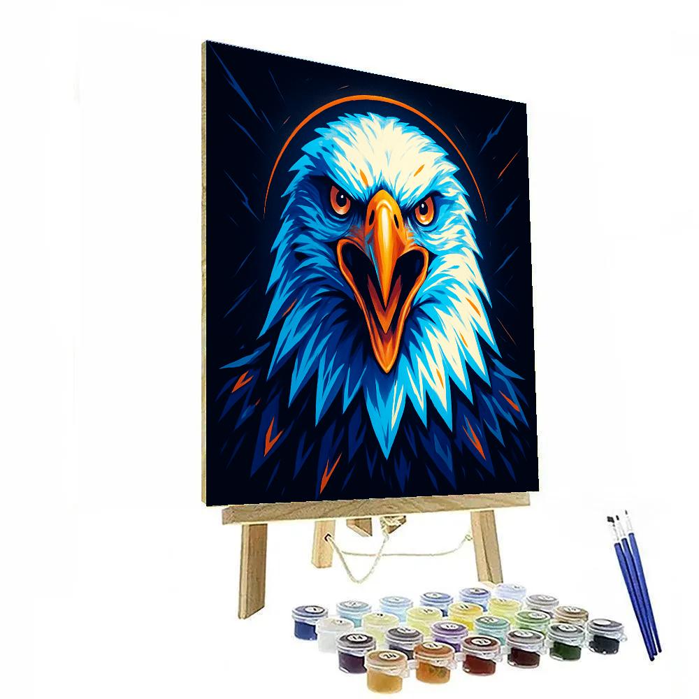 Electric Crown Eagle Numbered painting kits