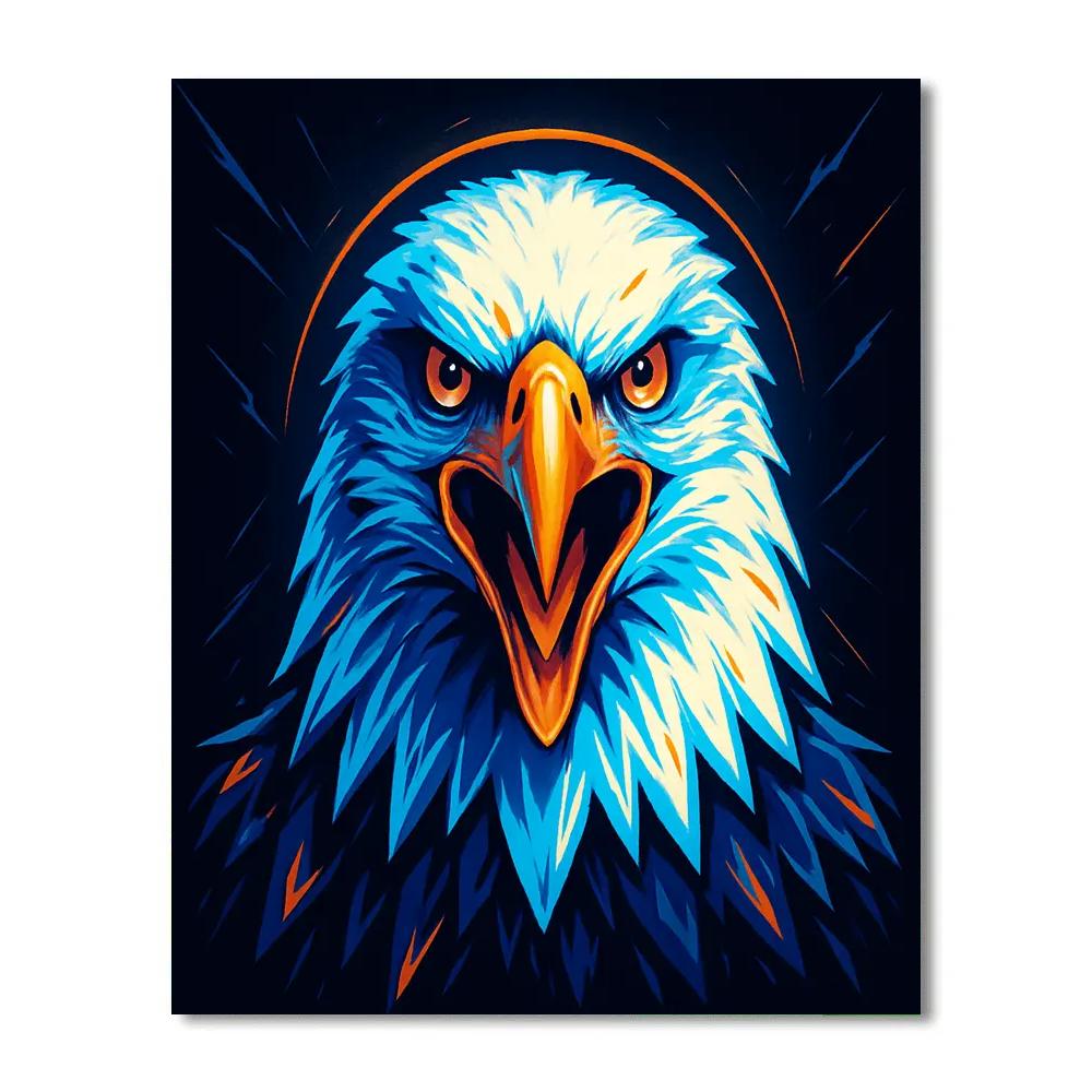 Electric Crown Eagle Numbered painting kits