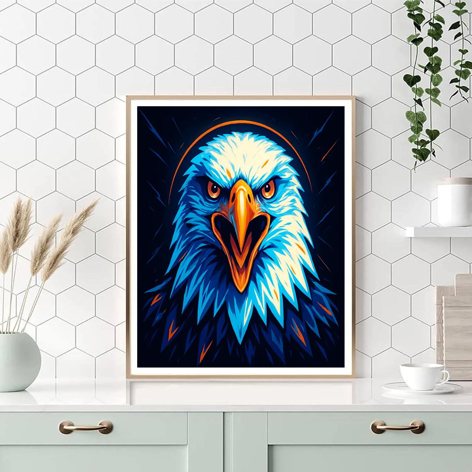 Electric Crown Eagle Numbered painting kits
