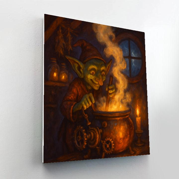 The Clockwork Cauldron In The Attic Workshop Number painting