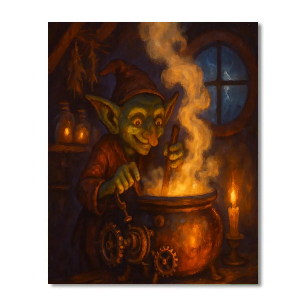 The Clockwork Cauldron In The Attic Workshop Number painting