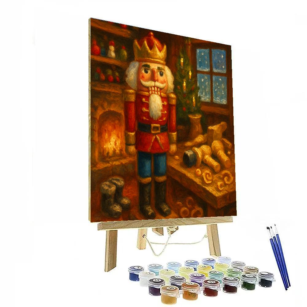 Nutcracker Workshop With Wooden Toys By Firelight Paint by numbers art