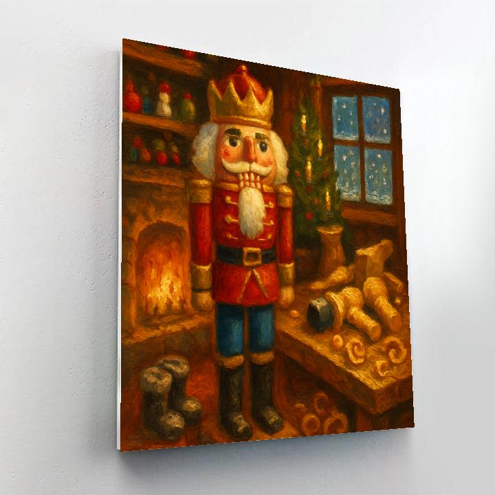 Nutcracker Workshop With Wooden Toys By Firelight Paint by numbers art