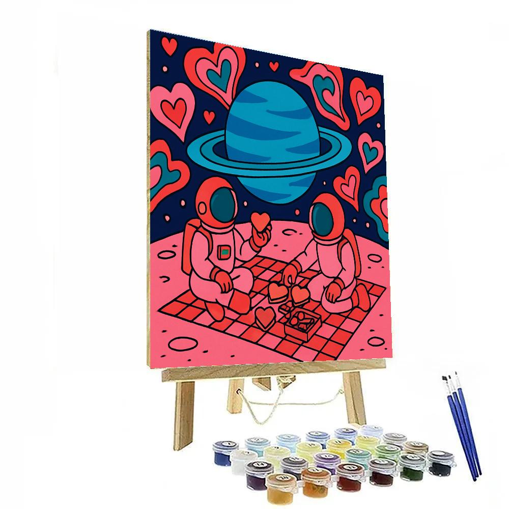 Galaxy Picnic Valentines Day Edition DIY paint by numbers