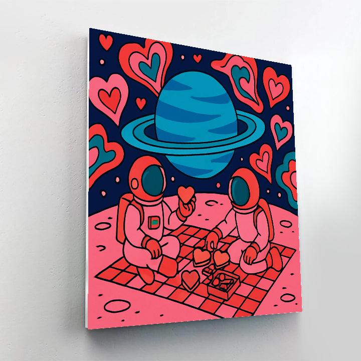 Galaxy Picnic Valentines Day Edition DIY paint by numbers