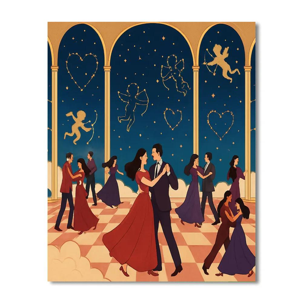 Valentines Day Constellation Dance Hall Paint by numbers kits