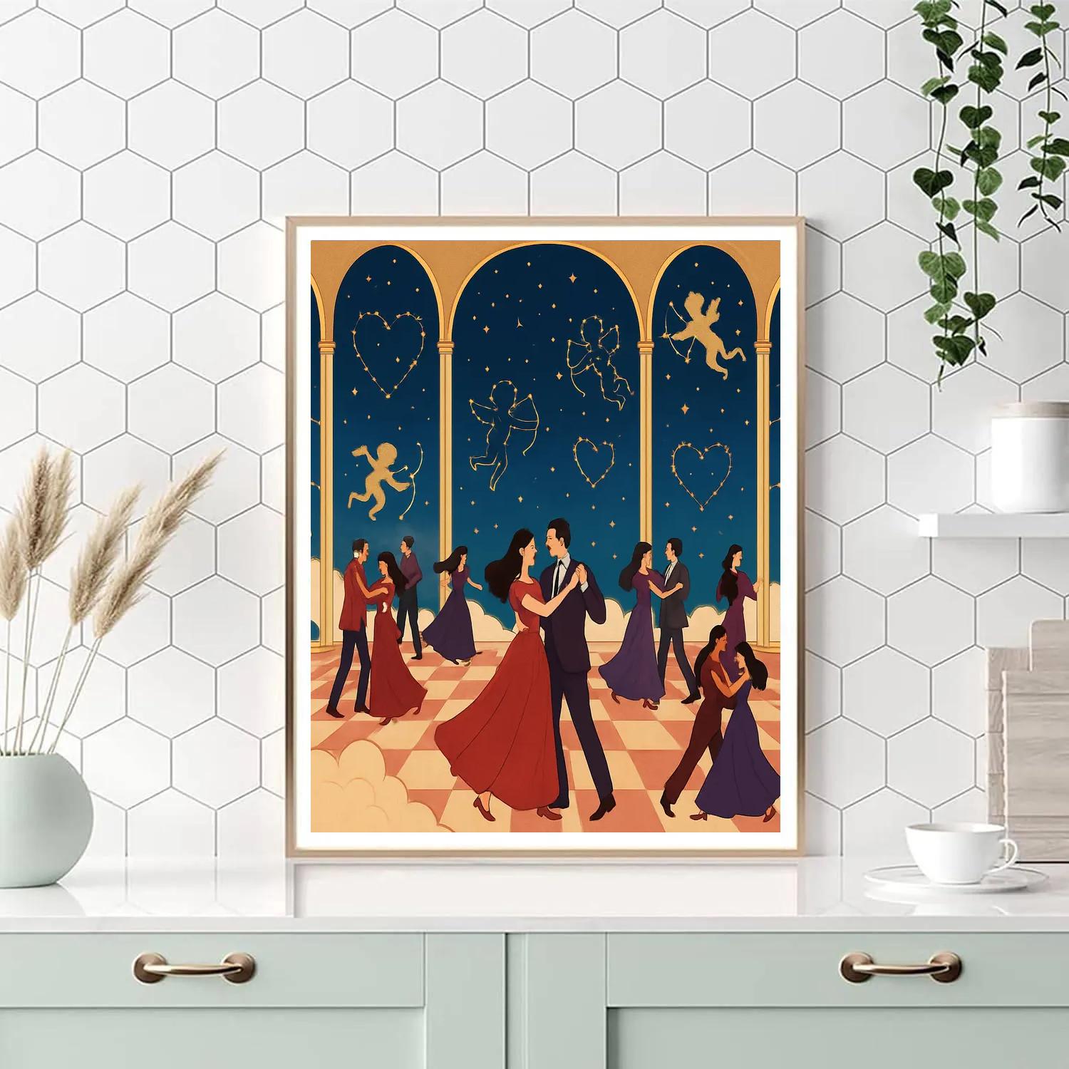 Valentines Day Constellation Dance Hall Paint by numbers kits