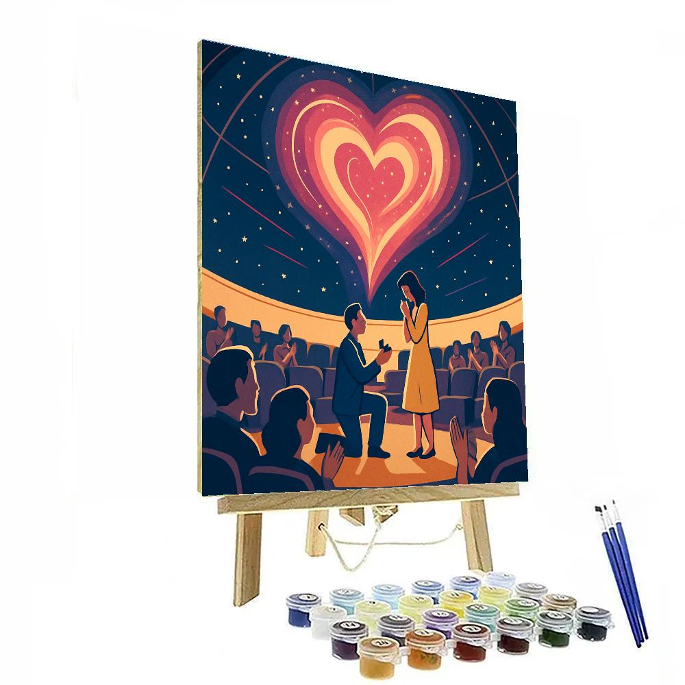 Planetarium Proposal Valentines Day Story painting number kit