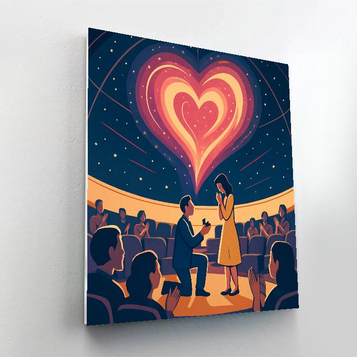 Planetarium Proposal Valentines Day Story painting number kit