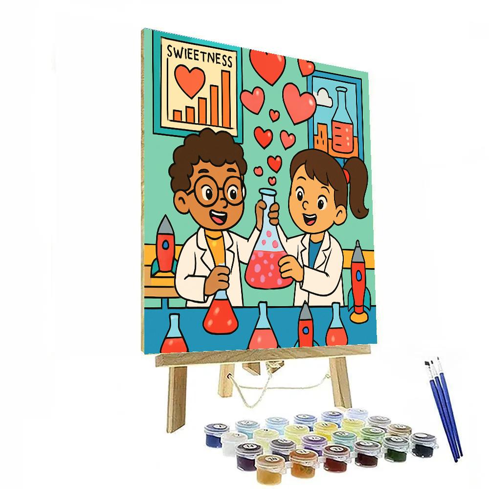 Candy Laboratory Valentines Day Experiment Number painting