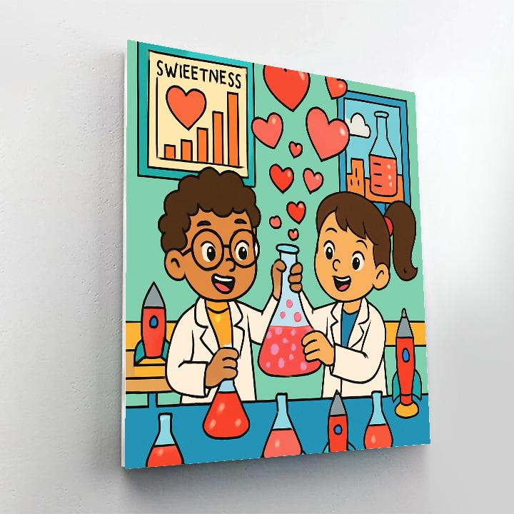 Candy Laboratory Valentines Day Experiment Number painting