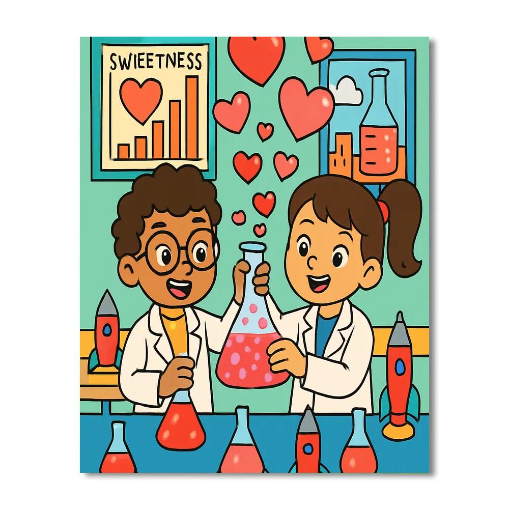 Candy Laboratory Valentines Day Experiment Number painting