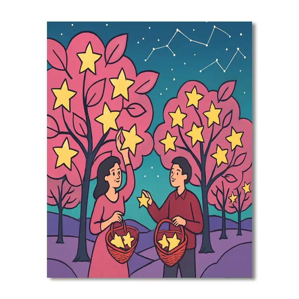 Star Orchard Valentines Day Harvest Painting by numbers kit