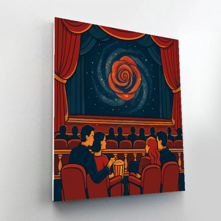 Valentines Day Space Theater Balcony Seats Painting by numbers kit