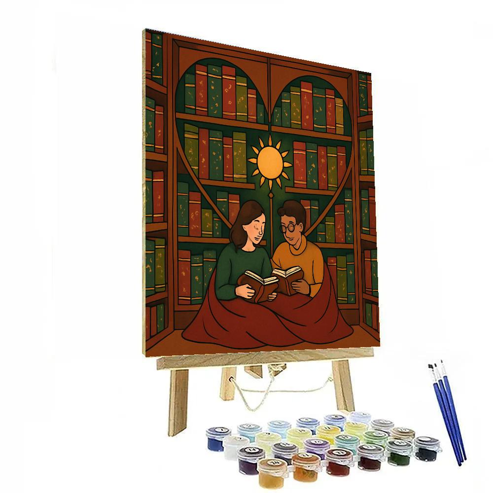 Library Of Stars Valentines Day Reading Nook paint by color