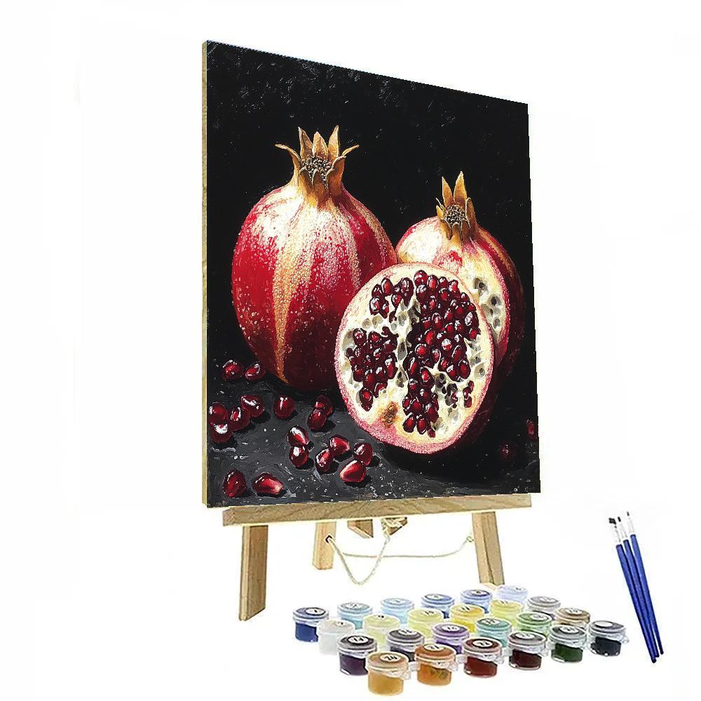 Caravaggio Inspired Eclipse Pomegranate paint by color