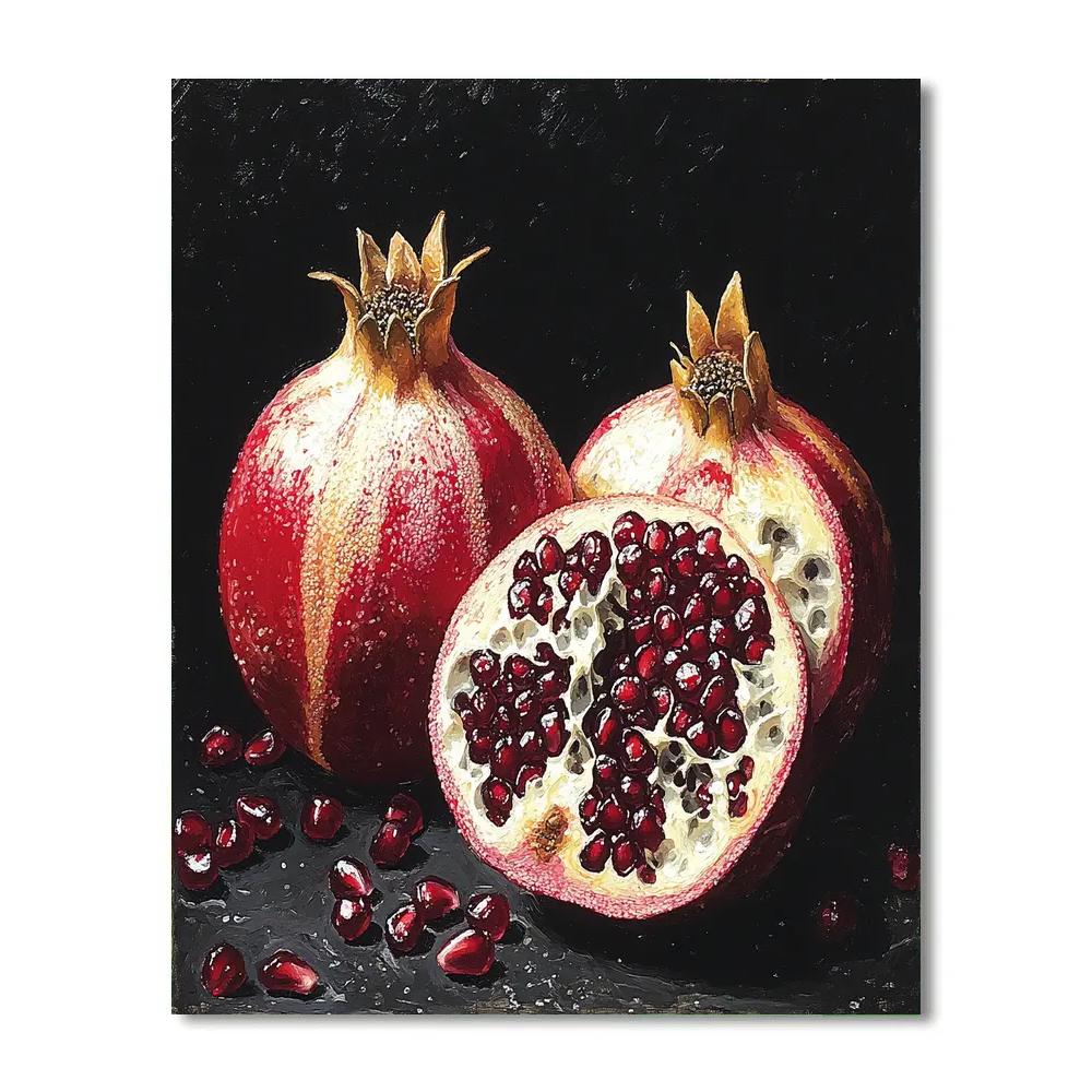 Caravaggio Inspired Eclipse Pomegranate paint by color