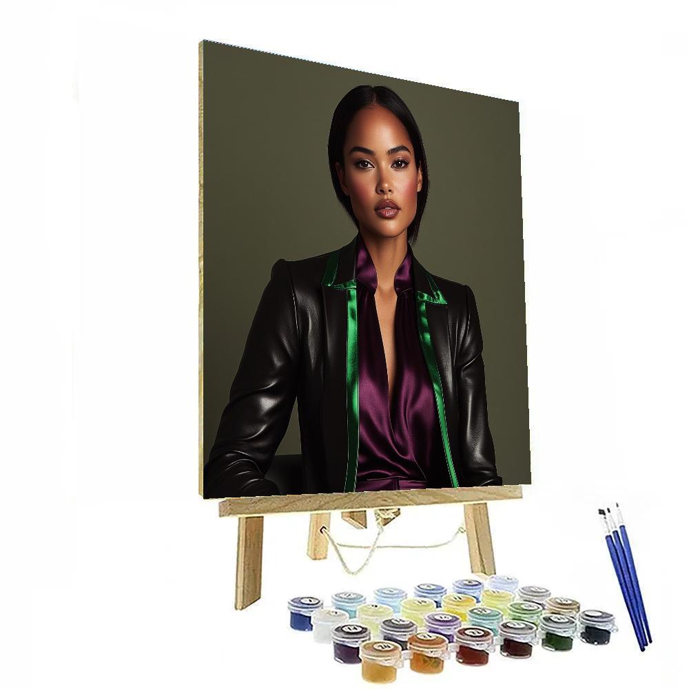 Zoe Saldana Starborne Poise With A Gamora Edge paint by number