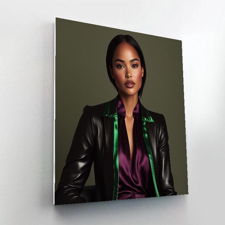 Zoe Saldana Starborne Poise With A Gamora Edge paint by number