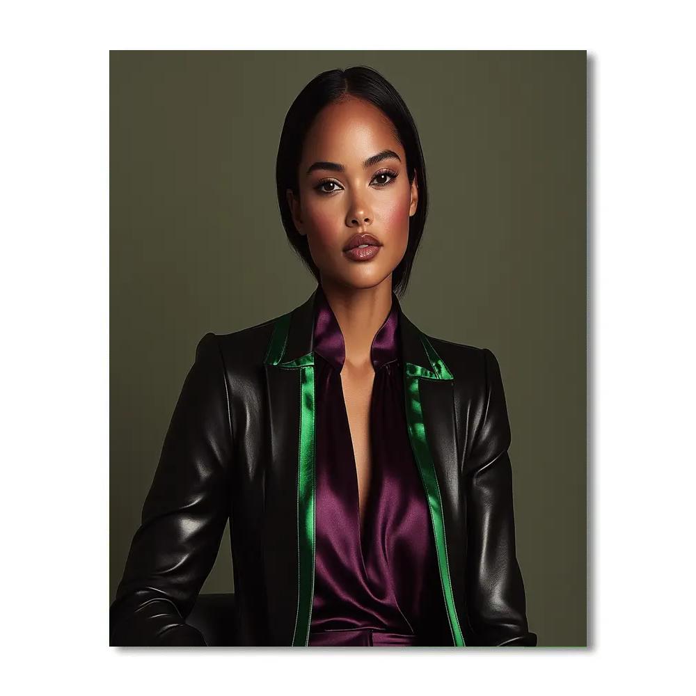 Zoe Saldana Starborne Poise With A Gamora Edge paint by number