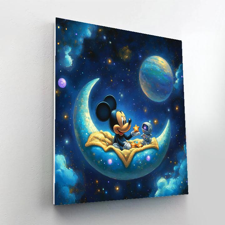 Mickey Mouse Space Picnic DIY paint by numbers