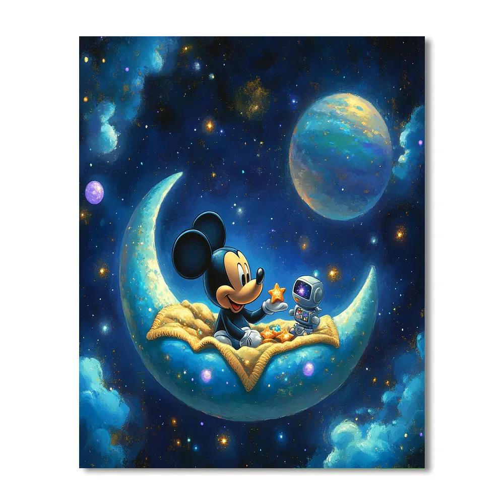 Mickey Mouse Space Picnic DIY paint by numbers