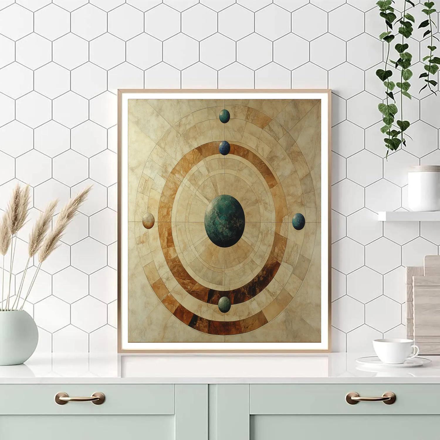 Michelangelo Inspired Solar System Orrery Of Dust Rings Numbered painting kits